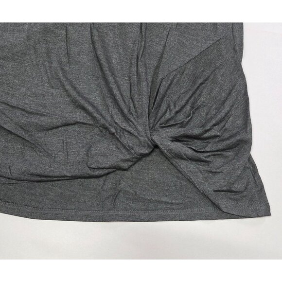 Womens Top Large Snake Skin Block Button Sleeve Detail Side Knot Hem New - Picture 5 of 9